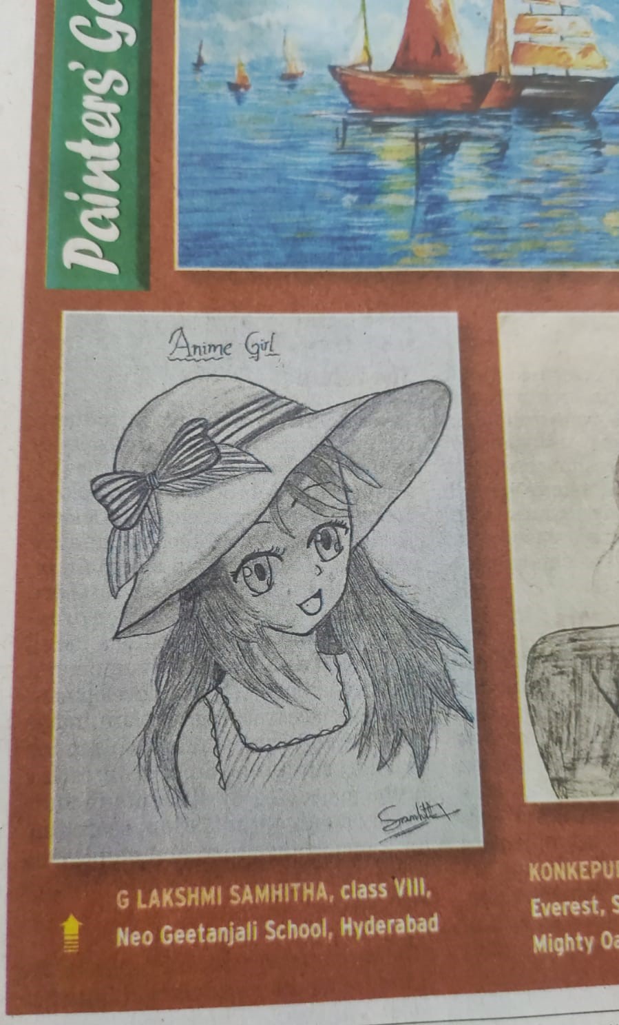 Anime Girl By Lakshmi Samhitha (VIII Class)