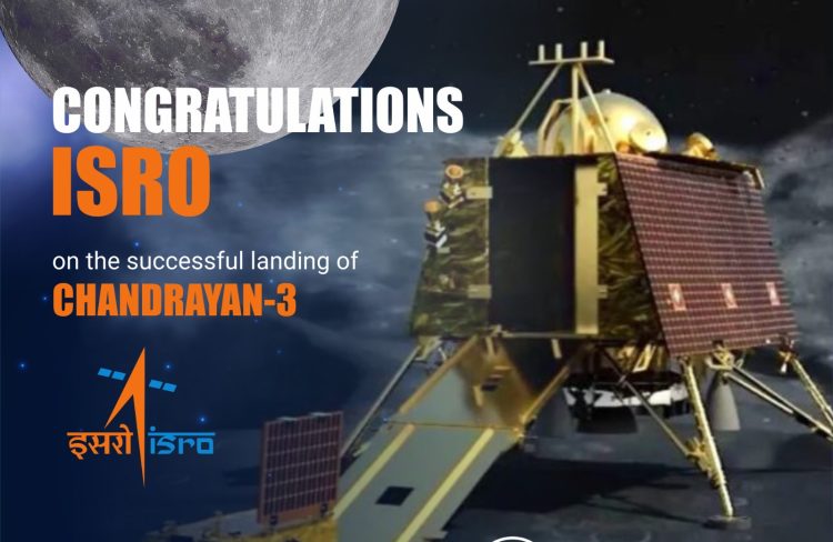 Congratulations ISRO on the successful landing of Chandrayan-3