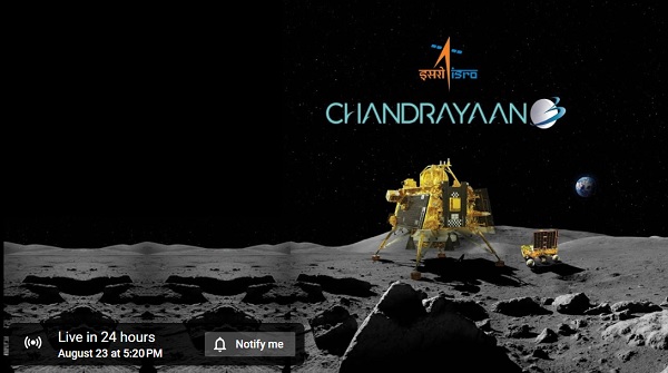 LIVE Telecast Of Chandrayaan-3 Soft Landing