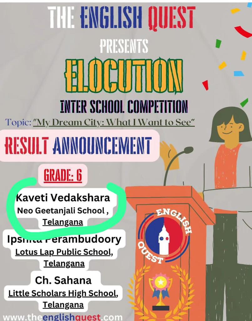 Congratulations Kaveti Vedakshara